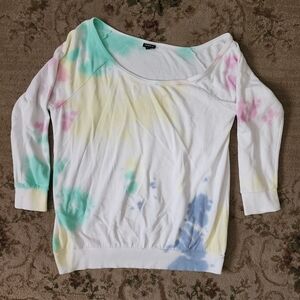 Torrid White and Green Top